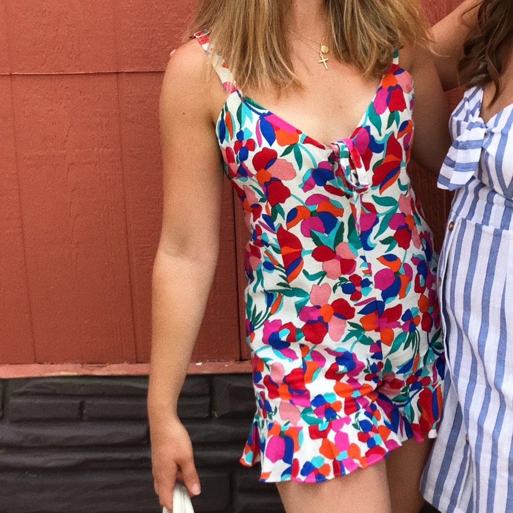 Colorful floral playsuit / romper / jumpsuit